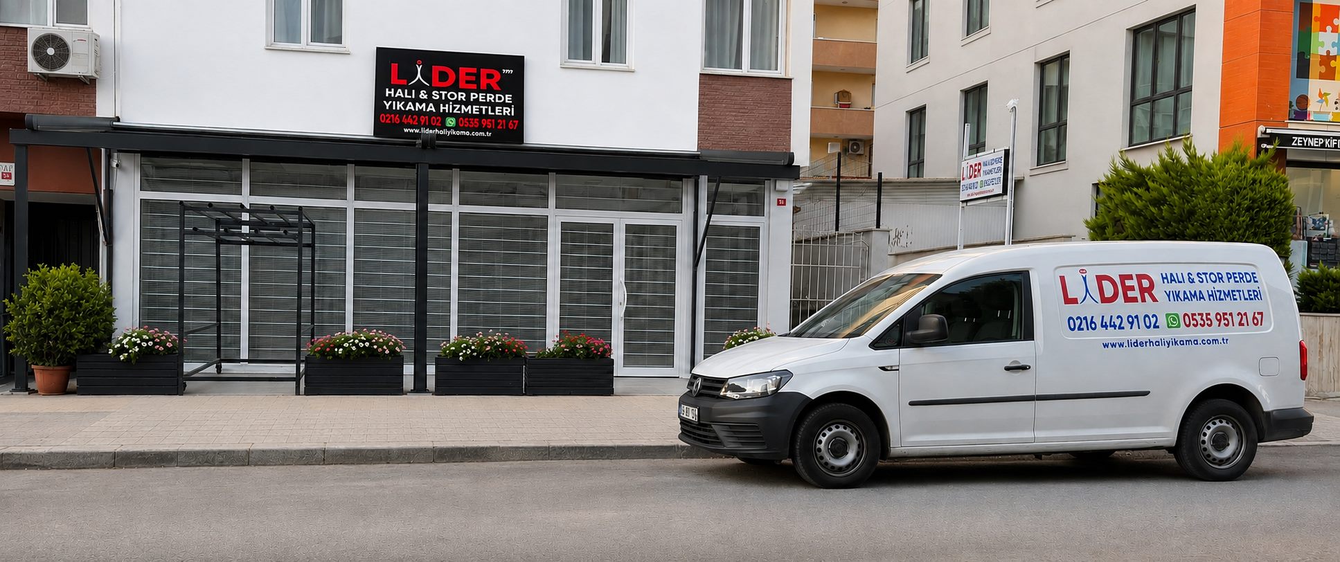 Lider Halı Yıkama Maltepe mağazası ve servis aracı